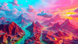 Fragmented Dreams of Nature – free AI stock image