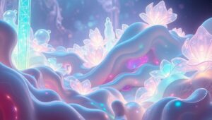 Fusion of Nature and Technology qAu – free AI stock image
