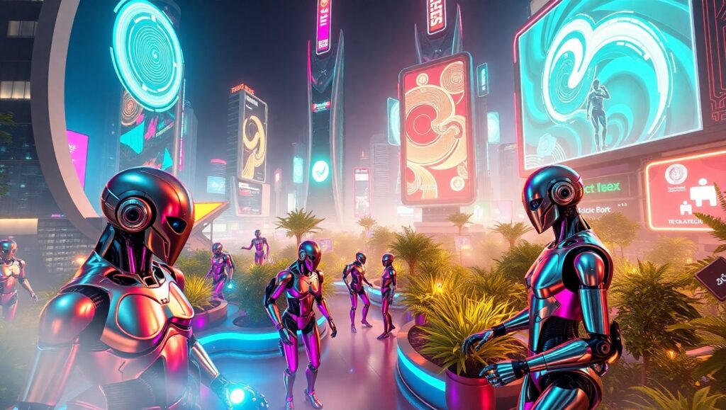 Futuristic City with Floating Gardens aAL – free AI stock image