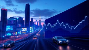 Futuristic Cryptocurrency Trends Visualization – free AI stock image