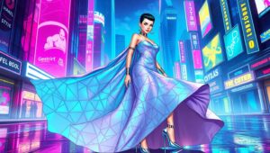 Futuristic Elegance in Urban Lights WdY – free AI stock image
