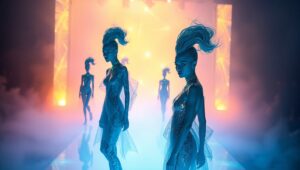 Futuristic Fashion on the Runway 8C5 – free AI stock image