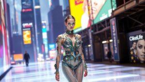 Futuristic Fashion on the Runway QNN – free AI stock image