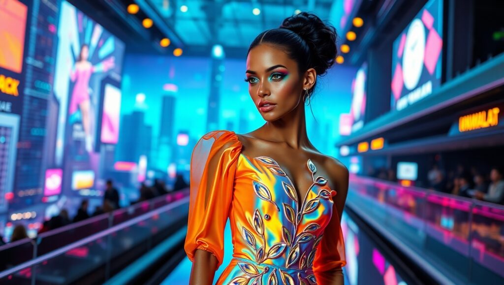Futuristic Fashion on the Runway wD0 – free AI stock image