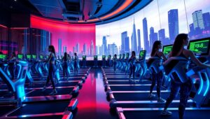 Futuristic Gym of Tomorrow – free AI stock image