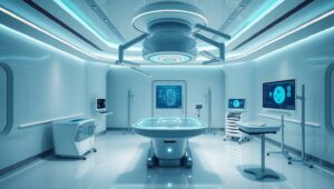 Futuristic Hospital Room Design – free AI stock image
