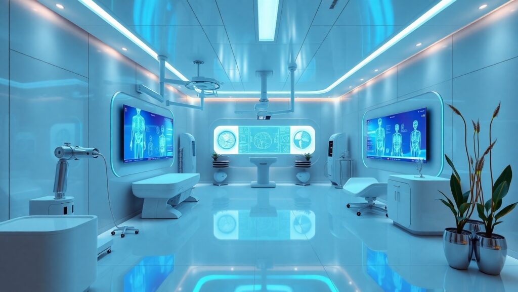 Futuristic Medical Clinic Concept – free AI stock image