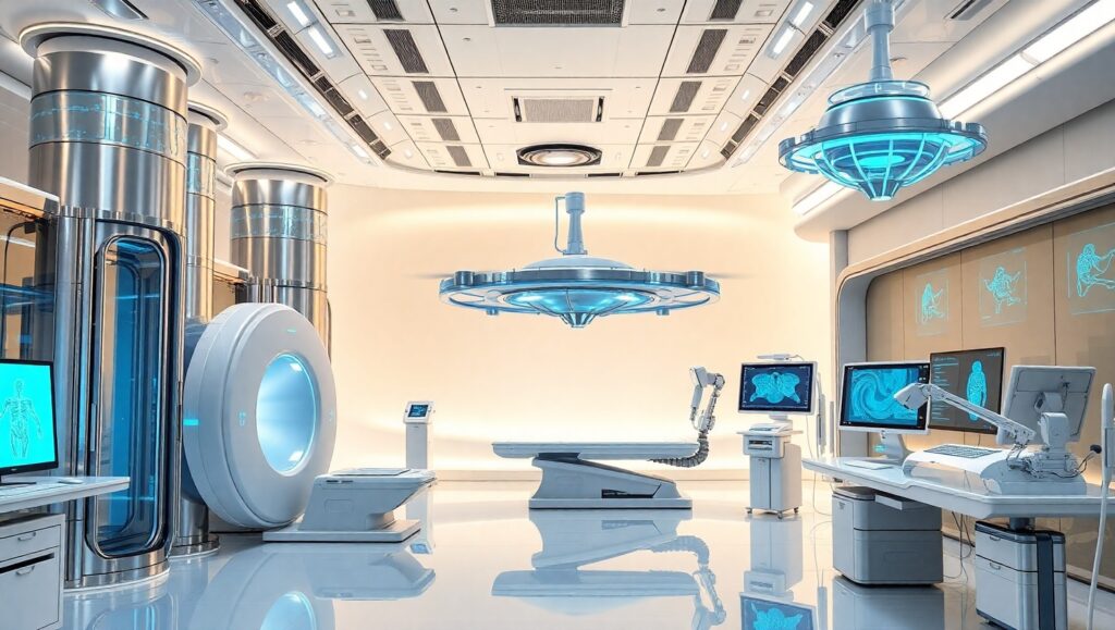 Futuristic Medical Facility Design – free AI stock image