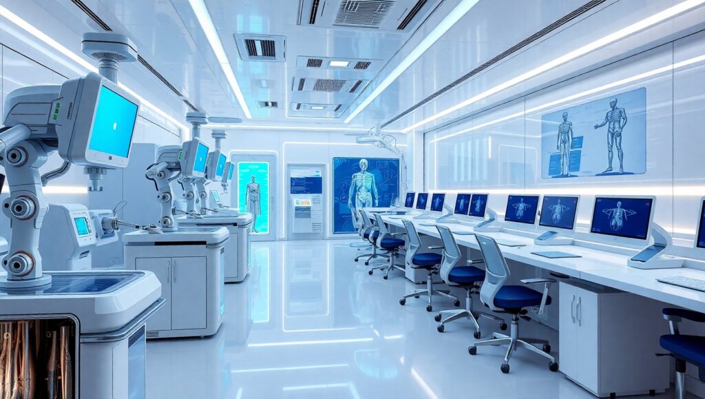 Futuristic Medical Lab Concept Design – free AI stock image