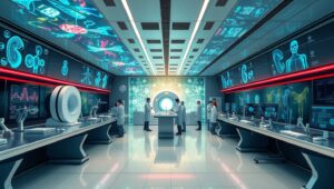 Futuristic Medical Lab Equipment – free AI stock image