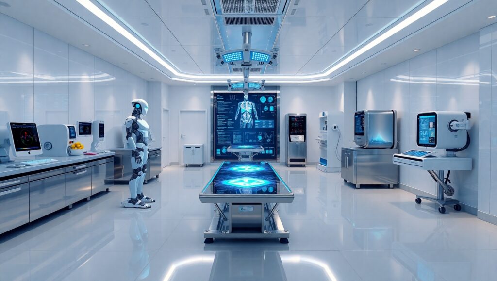 Futuristic Medical Lab Equipment oAJ – free AI stock image
