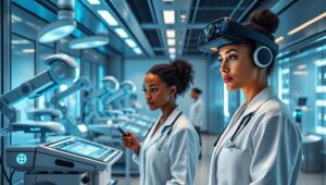 Futuristic Medical Lab Innovations – free AI stock image