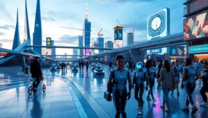 Futuristic Robotics in Urban Life – free AI stock image