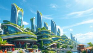 Futuristic Urban Harmony Imagined – free AI stock image