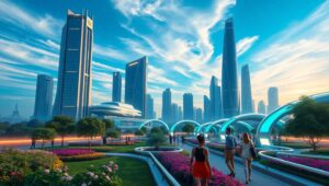 Futuristic Urban Harmony in Smart Cities – free AI stock image