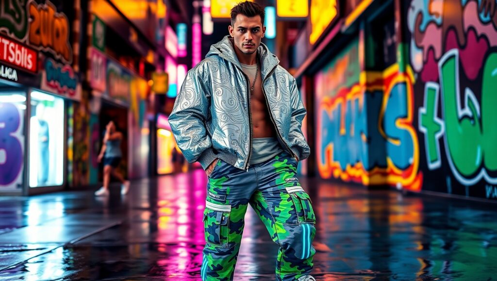 Futuristic Urban Streetwear Fashion – free AI stock image