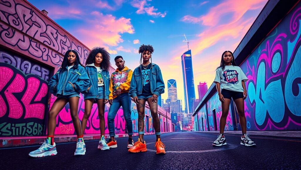 Futuristic Urban Streetwear Vibes – free AI stock image