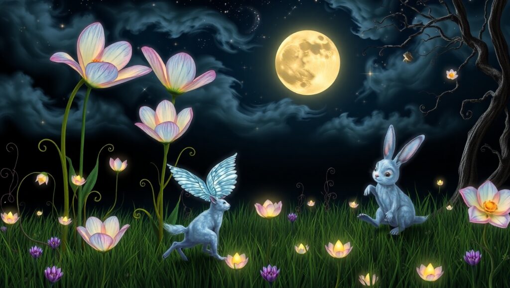 Garden of Dreamy Delights – free AI stock image