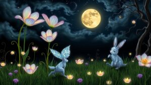 Garden of Dreamy Delights – free AI stock image