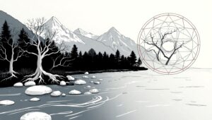 Geometric Harmony in Nature – free AI stock image
