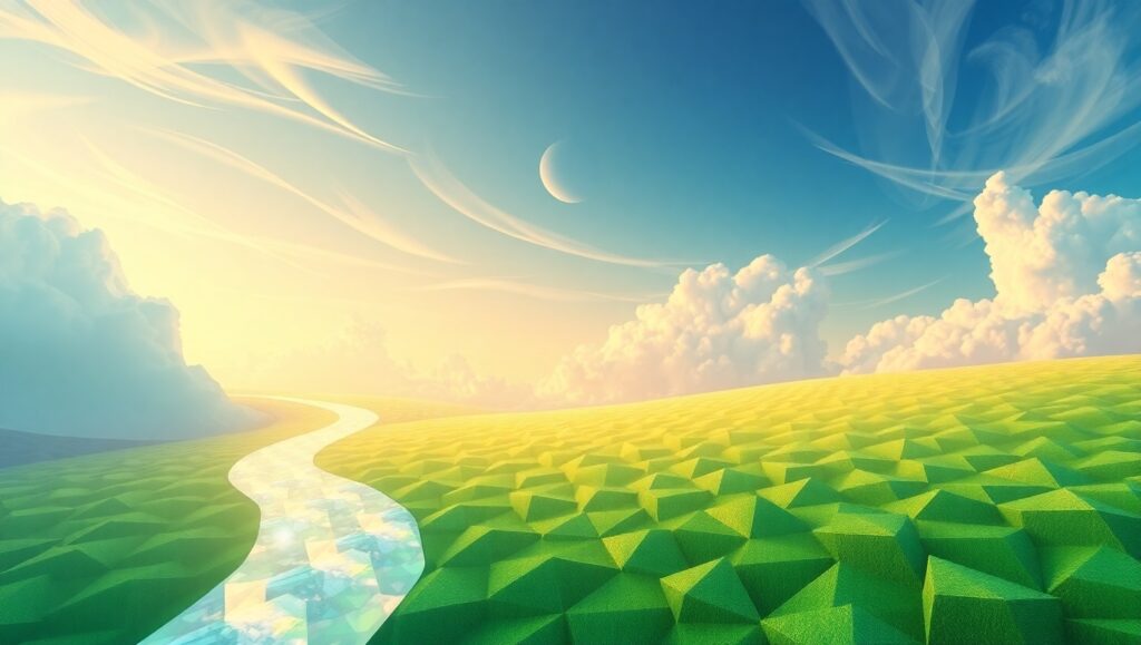 Geometric Harmony in Nature vYO – free AI stock image