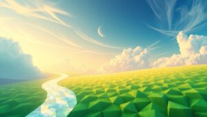 Geometric Harmony in Nature vYO – free AI stock image