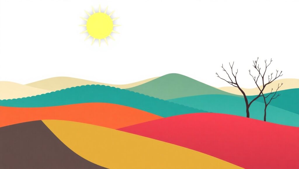 Geometric Serenity in Bright Colors – free AI stock image