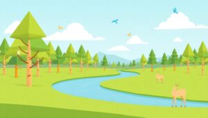 Geometric Serenity in Nature – free AI stock image