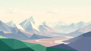 Geometric Serenity in Pastel Hues – free AI stock image