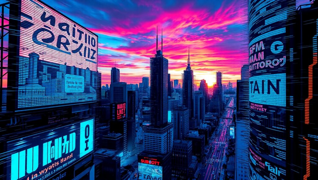 Glitch Dreams of Urban Landscapes – free AI stock image