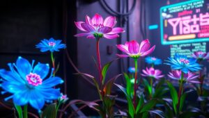 Glitched Nature’s Digital Garden – free AI stock image