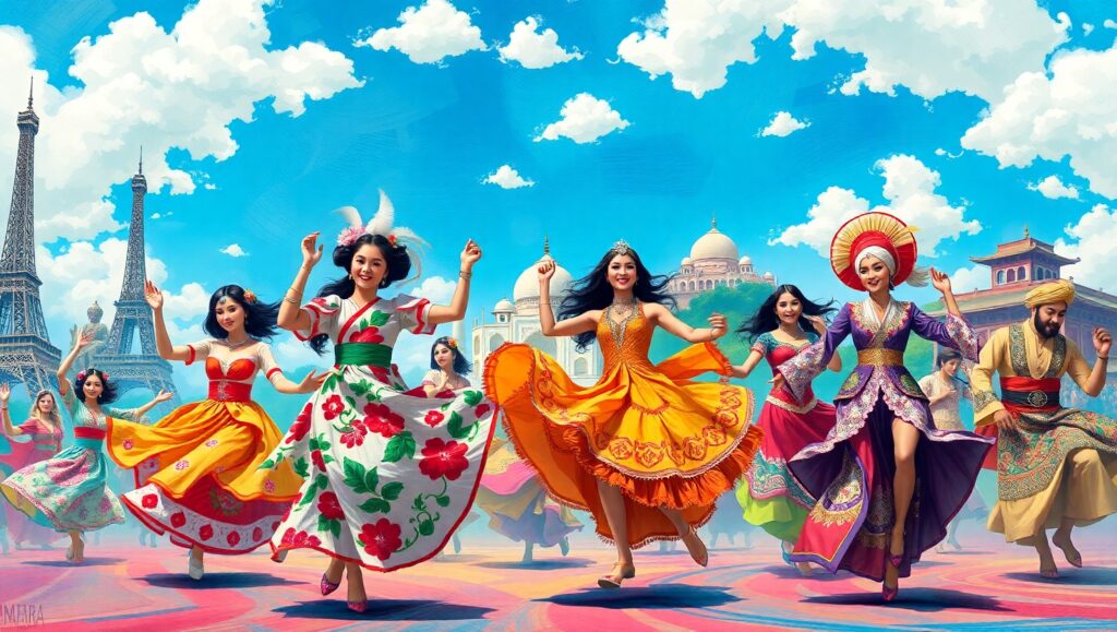 Global Celebration of Traditional Attire – free AI stock image