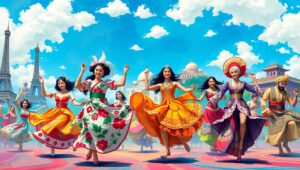 Global Celebration of Traditional Attire – free AI stock image