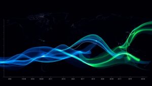 Global Internet Usage Trends Visualization eaB – free AI stock image