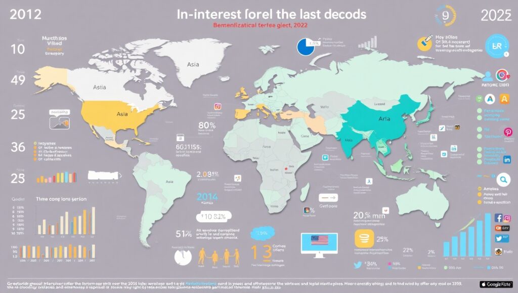 Global Internet Usage Trends Visualization YVX – free AI stock image