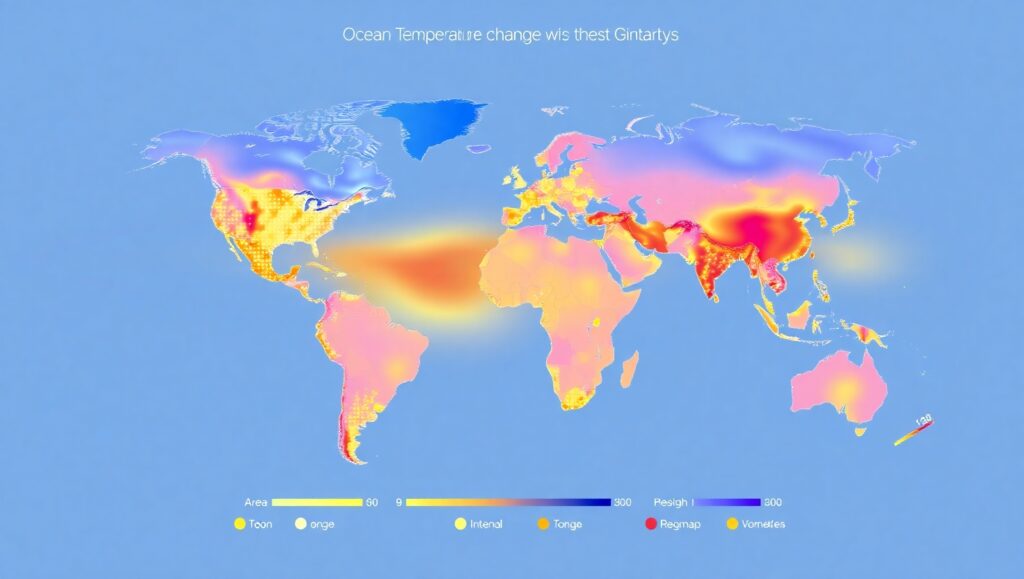 Global Ocean Temperature Changes Visualized – free AI stock image