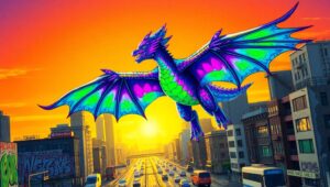 Graffiti Dreams Above City Streets – free AI stock image