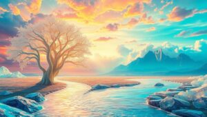 Gravity Defying Dreamscape Adventure – free AI stock image