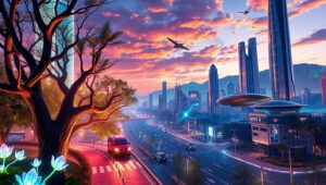 Harmony Between Nature and – free AI stock image