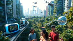 Harmony Between Nature and Technology – free AI stock image