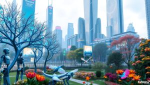 Harmony Between Robotics and Nature – free AI stock image