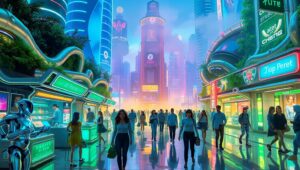 Harmony Between Robots and Humans – free AI stock image