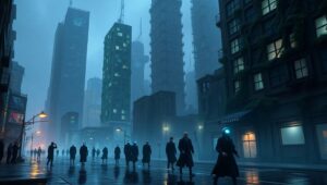 Harmony in a Dystopian Future – free AI stock image