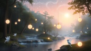 Harmony in a Luminous Forest – free AI stock image