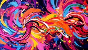Harmony of Colorful Sound Waves – free AI stock image