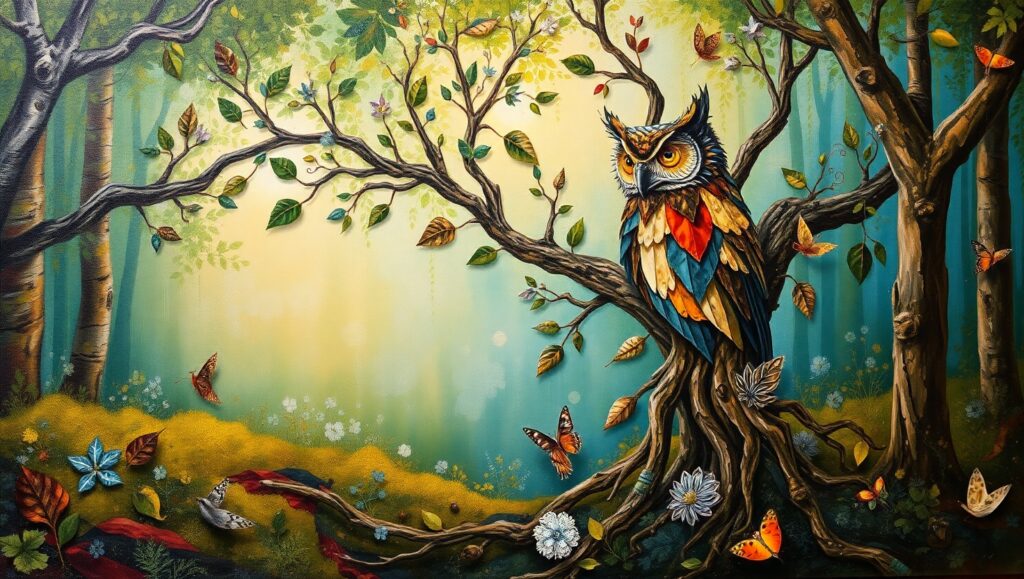 Harmony of Nature and Art – free AI stock image