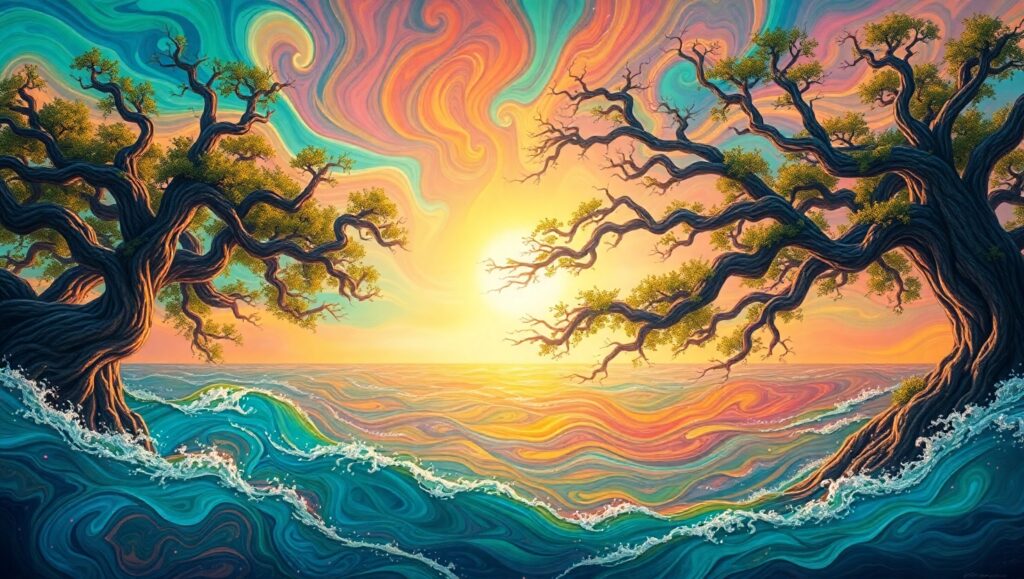 Harmony of Nature and Spirit AYe – free AI stock image