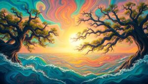Harmony of Nature and Spirit AYe – free AI stock image