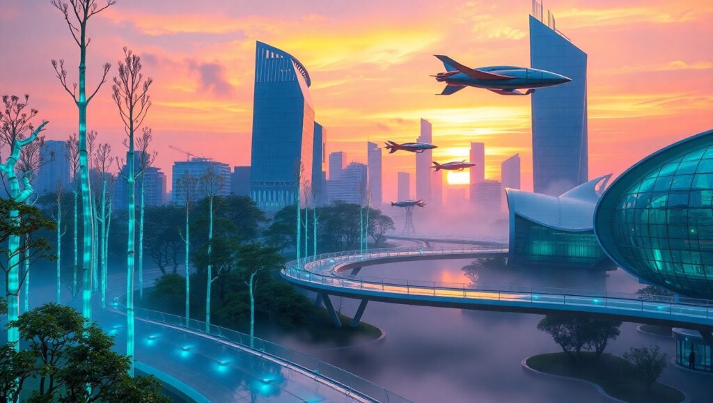 Harmony of Nature and Technology 42j – free AI stock image