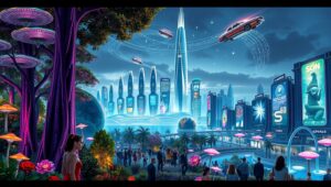 Harmony of Nature and Technology dj7 – free AI stock image